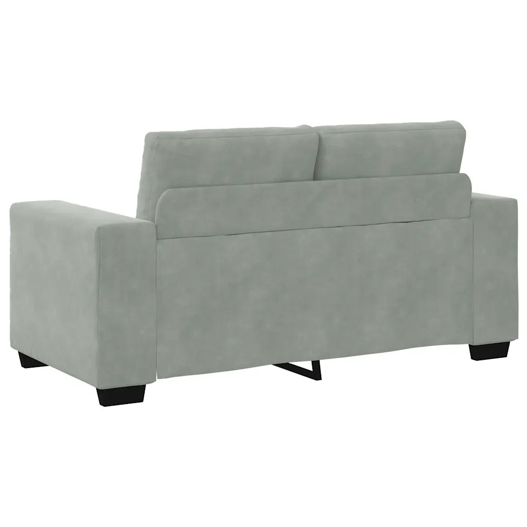 Divano Divanetto Grigio Chiaro 160x77x82 cm in Velluto 4105110