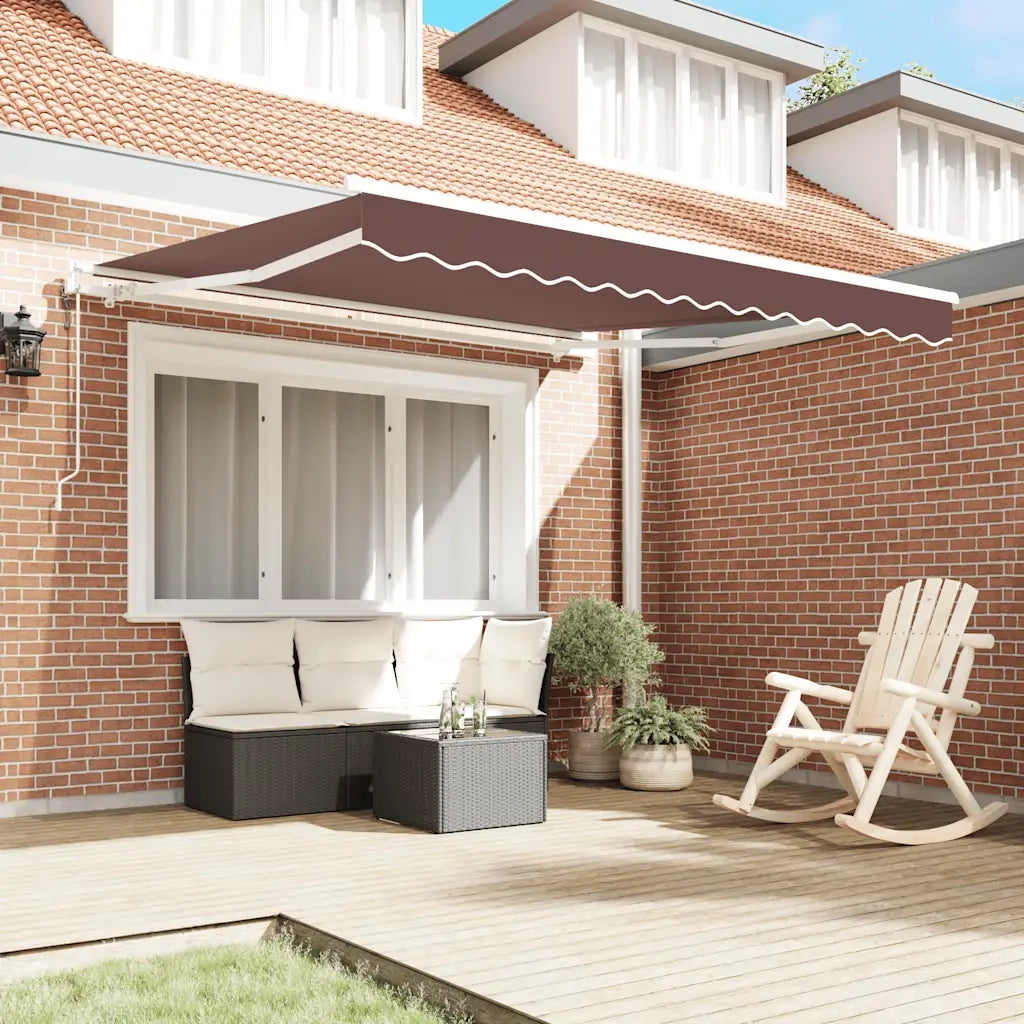 Tenda da Sole Retrattile Automatica Marrone 300x250 cm 3215375