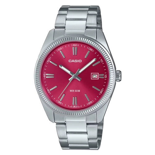 Orologio casio utp 1302pd 4avef silver e pink