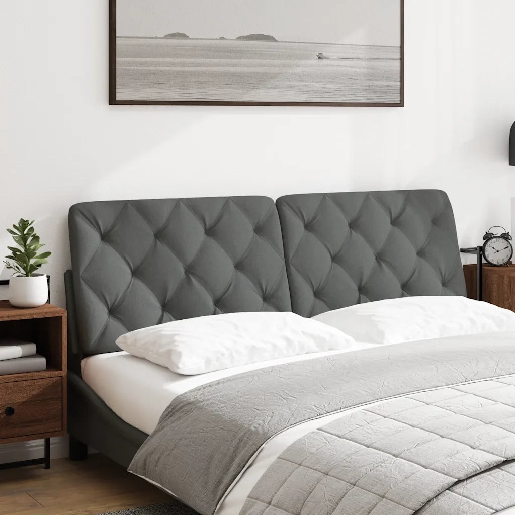Cuscino Testiera Grigio Scuro 160 cm in Tessuto 4019227