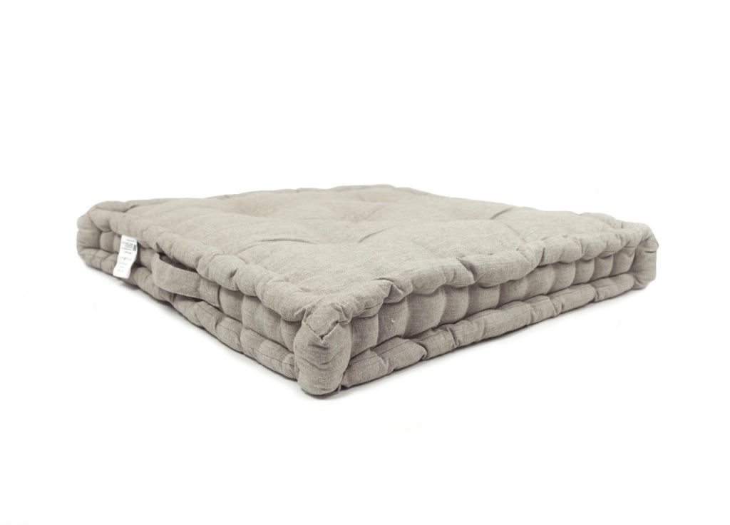 Cuscino Pavimento In Cotone Tinta Unita Ideale Per Divani Pallet Bancale 60x60 - 60x60 - Tortora
