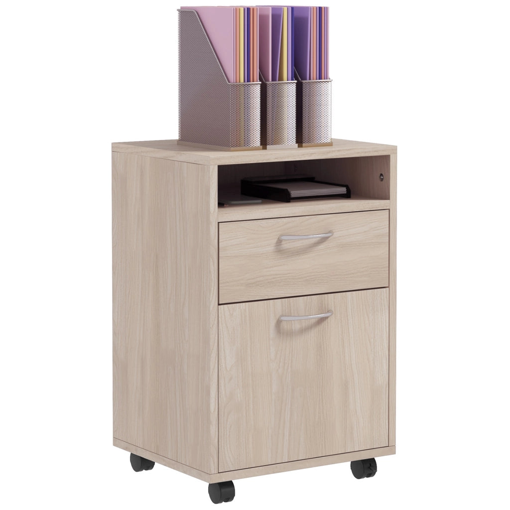 Scrivania con cassetto e scaffale ¨C Minimal ¨C Rovere 40x35x60 cm