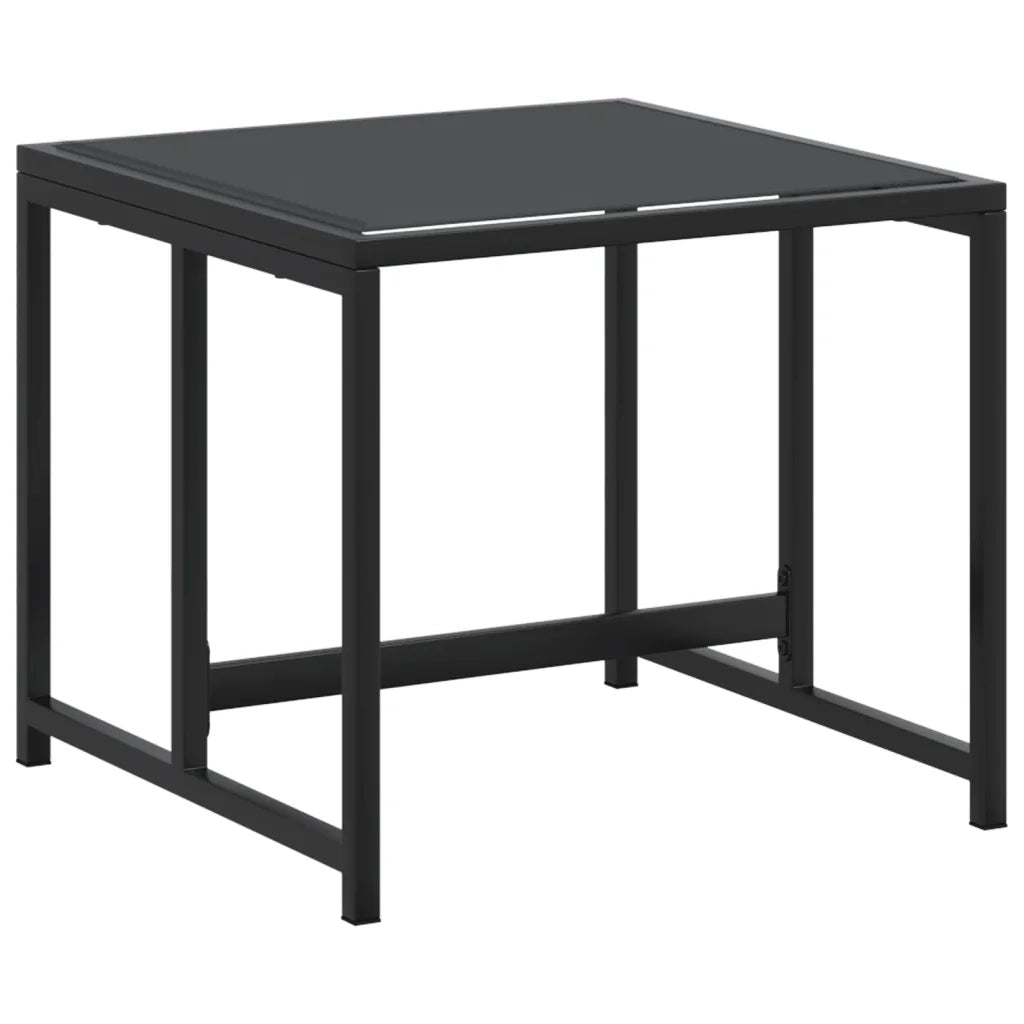 Set da Pranzo da Giardino 17 pz Nero in Textilene 3295132