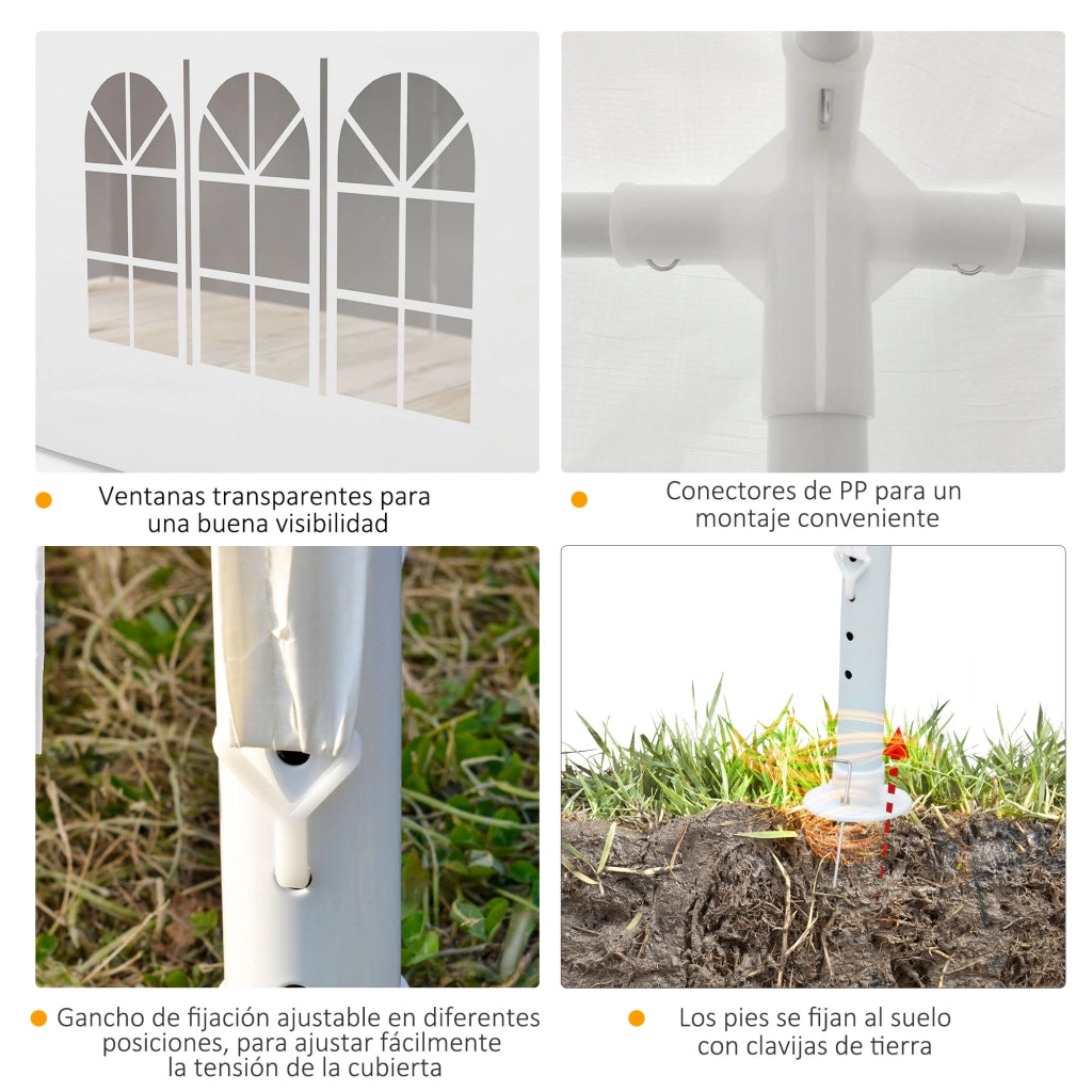 Gazebo da Giardino ¨C Minimal ¨C Bianco 6x3 m
