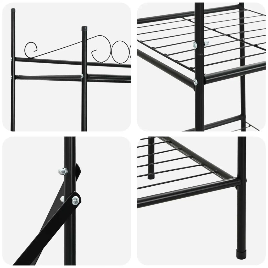 Armadio Aperto con lo scaffale Nero 104,5 x 45 x 172 cm Acciaio 42021358