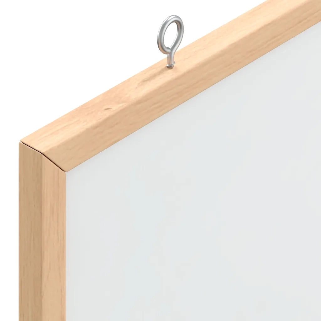 Lavagna Bianca Magnetica con Cornice in Legno di Pino 40x40 cm 4017403