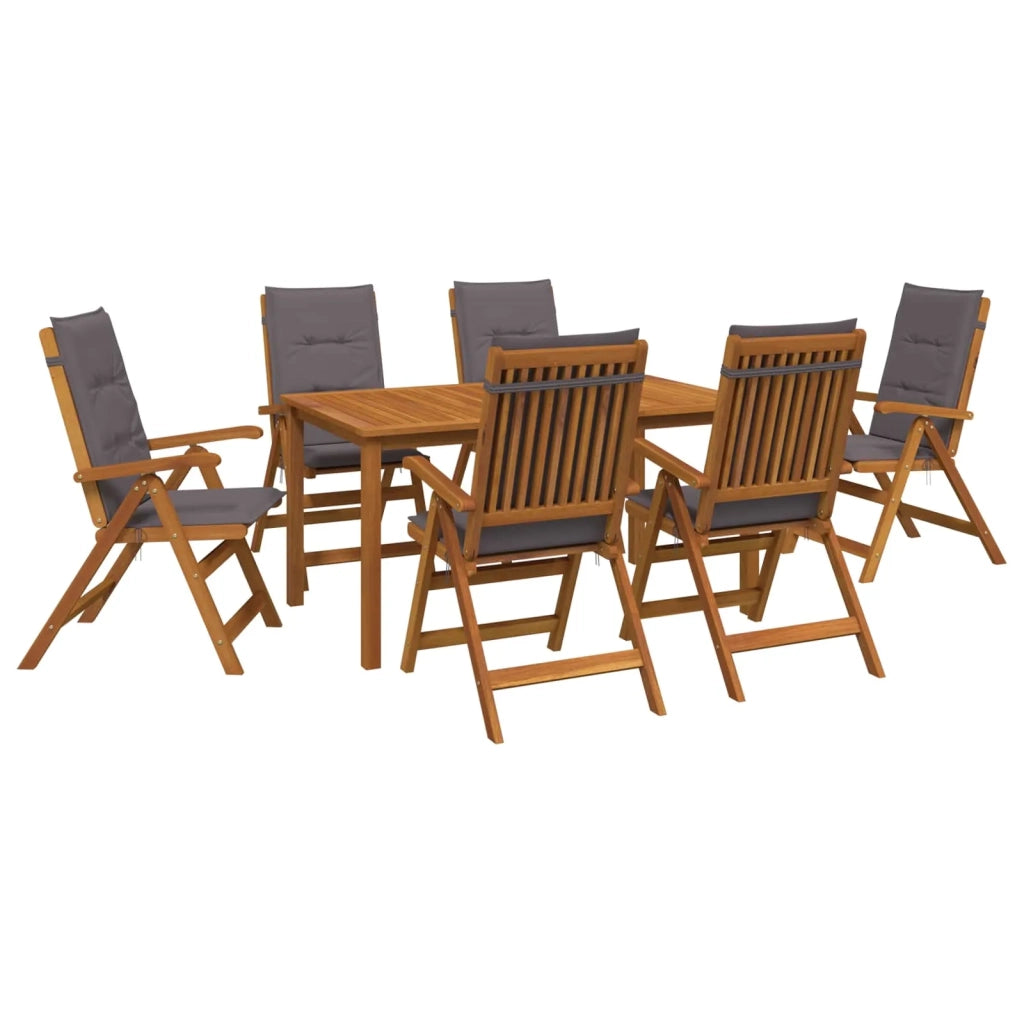 Set da pranzo da giardino 7 pezzi Naturale 3434573