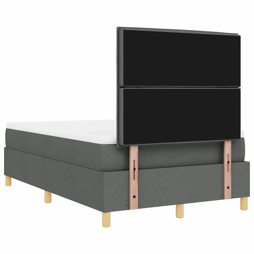Letto a Sorgente LED Grigio scuro 120 x 190 cm Tessuto 3343006
