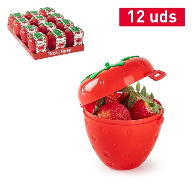 1 Pezzo Contenitore Salvafragole Salvafreschezza in Plastica Rosso
