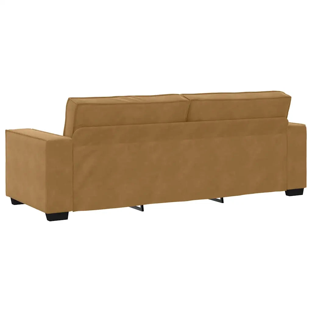 Set di Divani 2 pz con Cuscini Marrone in Velluto 3324707