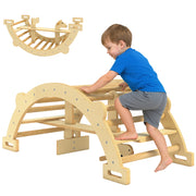 Struttura da arrampicata Montessori 2 in 1 ¨C Xylo ¨C legno naturale 110x52x45 cm per bambini 2-4 anni