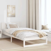 Struttura del letto Bianco 90 x 200 cm Pino massello 873290