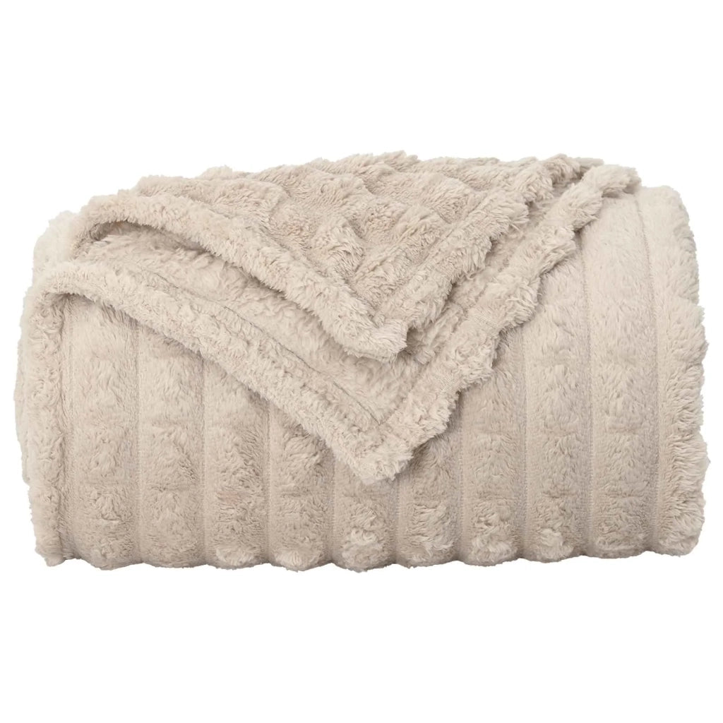 Coperte da Pile 6 pcs Beige 270 x 240 cm Panno