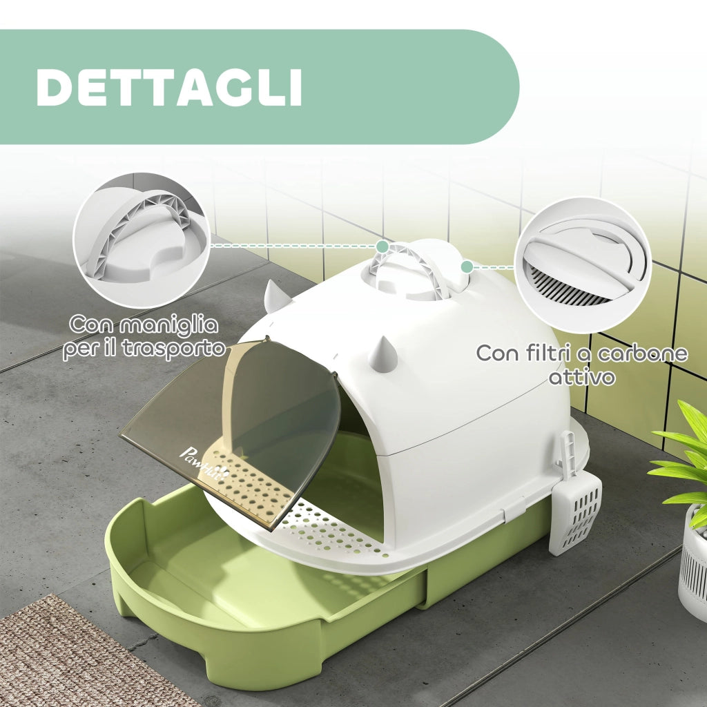 Lettiera per Gatti Chiusa con Vassoio Estraibile ¨C Minimal ¨C Multicolore