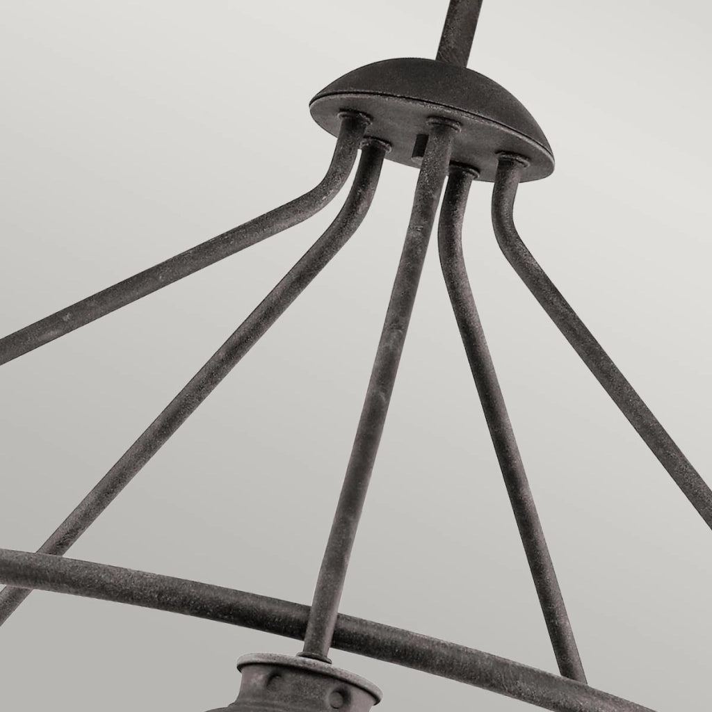 Lampada sospesa esterna Ashland Bay Kichler zinco anticato E27