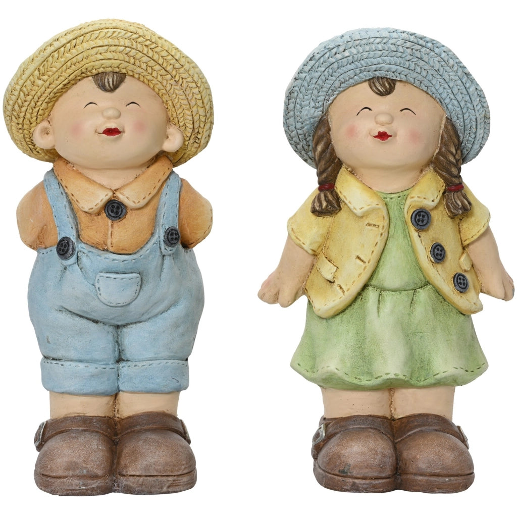 STATUETTA BIMBO/BIMBA H38,5CM RESINA COLORATA