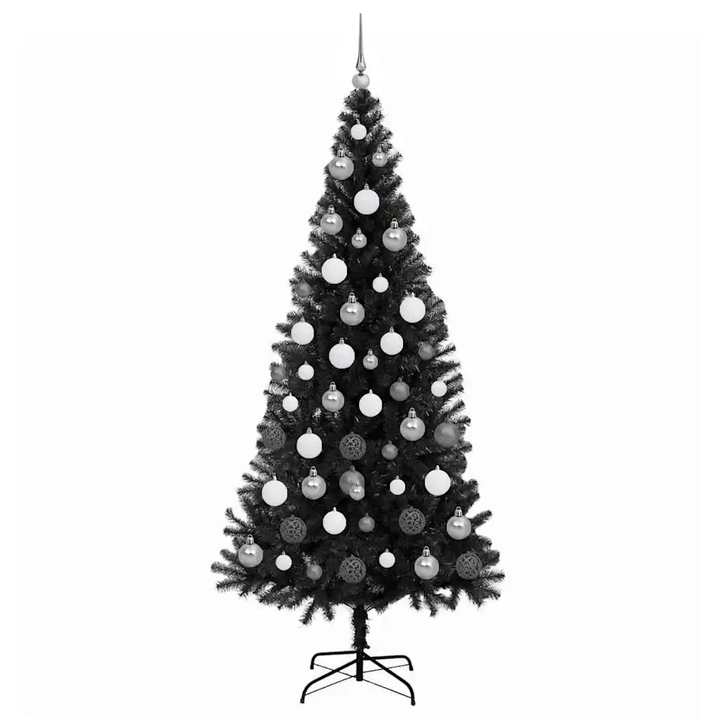 Albero di Natale con 300 LED con supporto Nero 180 cm PVC 3396477