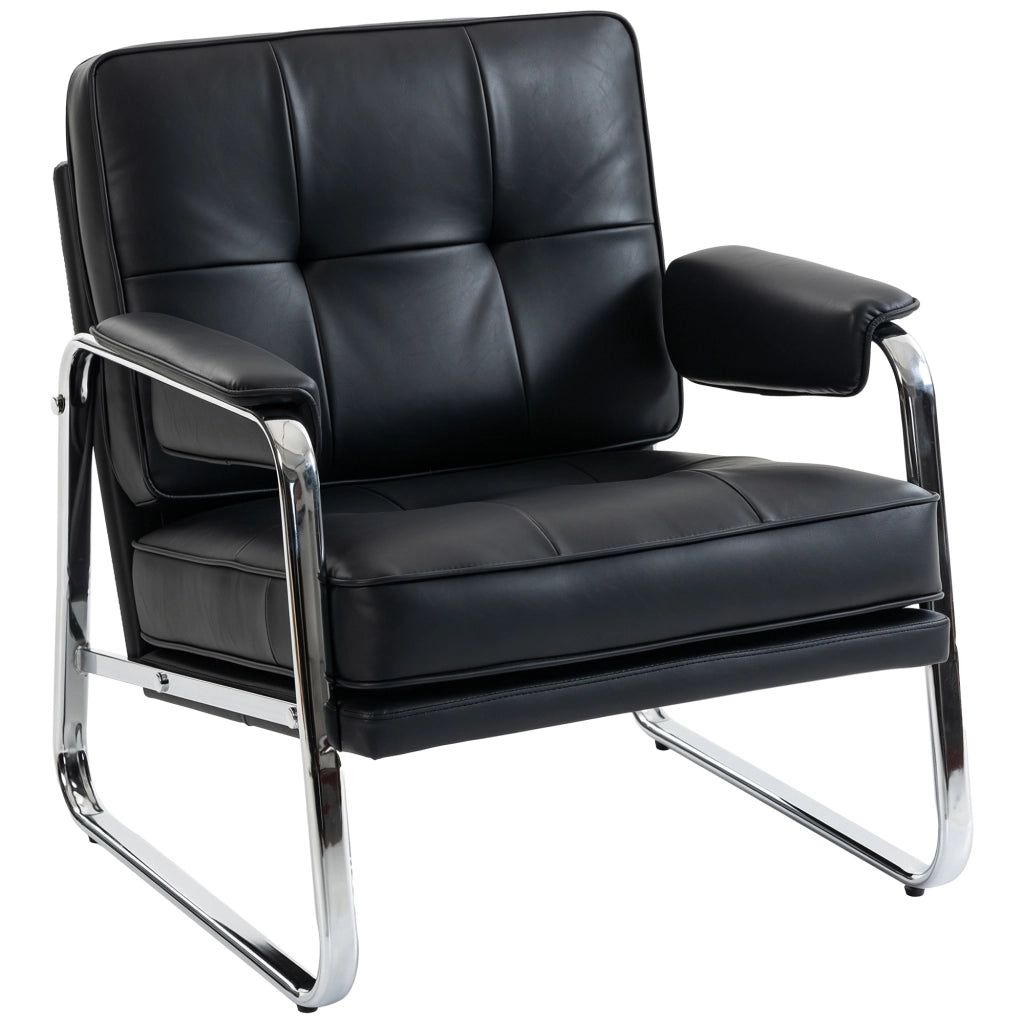 Poltrona Relax Reclinabile in Similpelle ¨C Minimal ¨C Nero