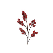Dec. stelo c/bacche rosso h78cm