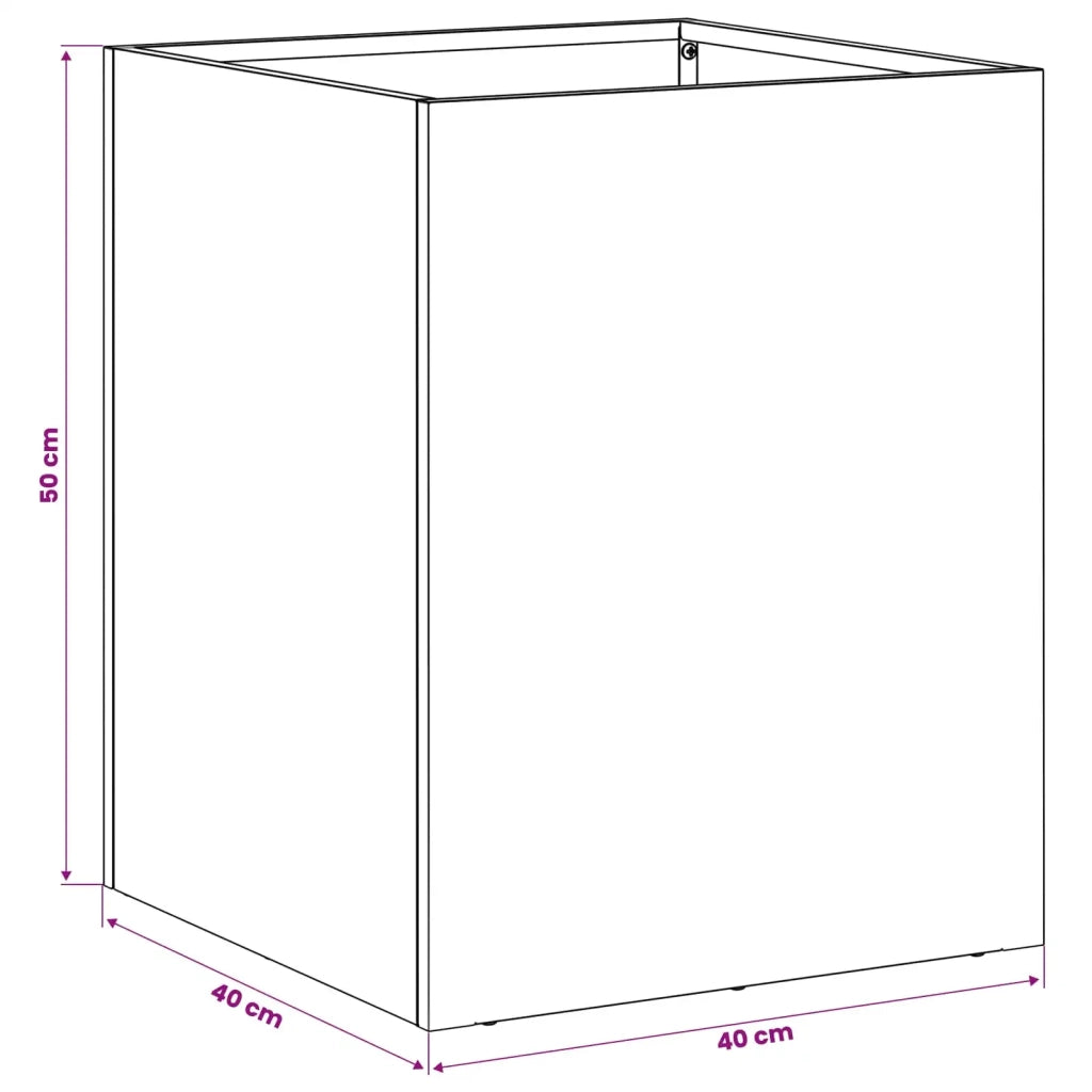 Vaso da giardino Antracite 40 x 40 x 50 cm 8005362