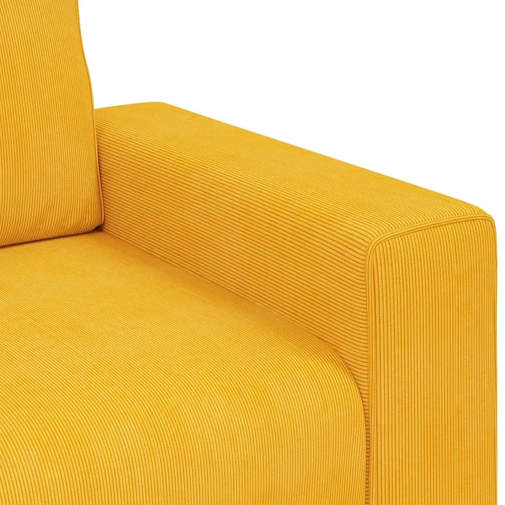 Divano Sedia-Poltrona-Sofa Relax Giallo Chiaro 60 cm in Tessuto di Velluto a Coste