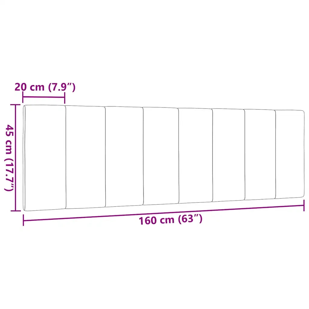 Cuscino Testiera Hanko Marrone Scuro 160 cm in Tessuto 4019173