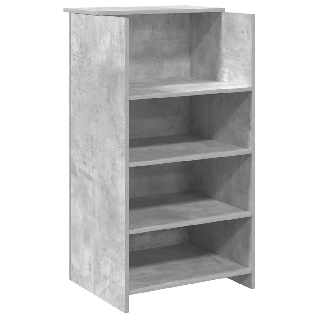 Banco Reception Grigio Cemento 135x50x103,5cm Legno Multistrato 3324190