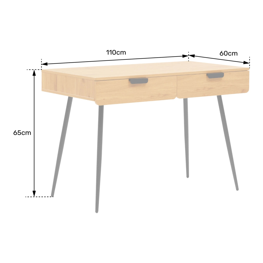 Scrivania in legno 2 cassetti LOUIS