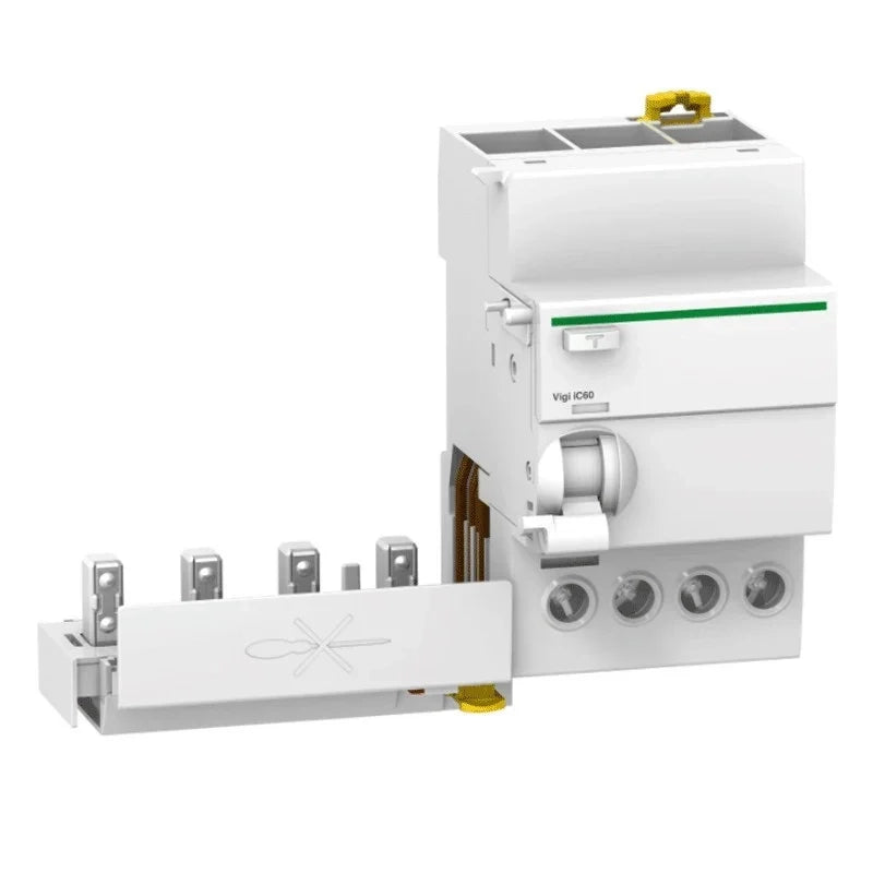 Blocco differenziale Schneider 4P 25A 30mA AC 3 moduli A9Q41425