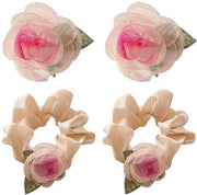 Accessori per capelli fioriti - 2 pezzi - 8 cm