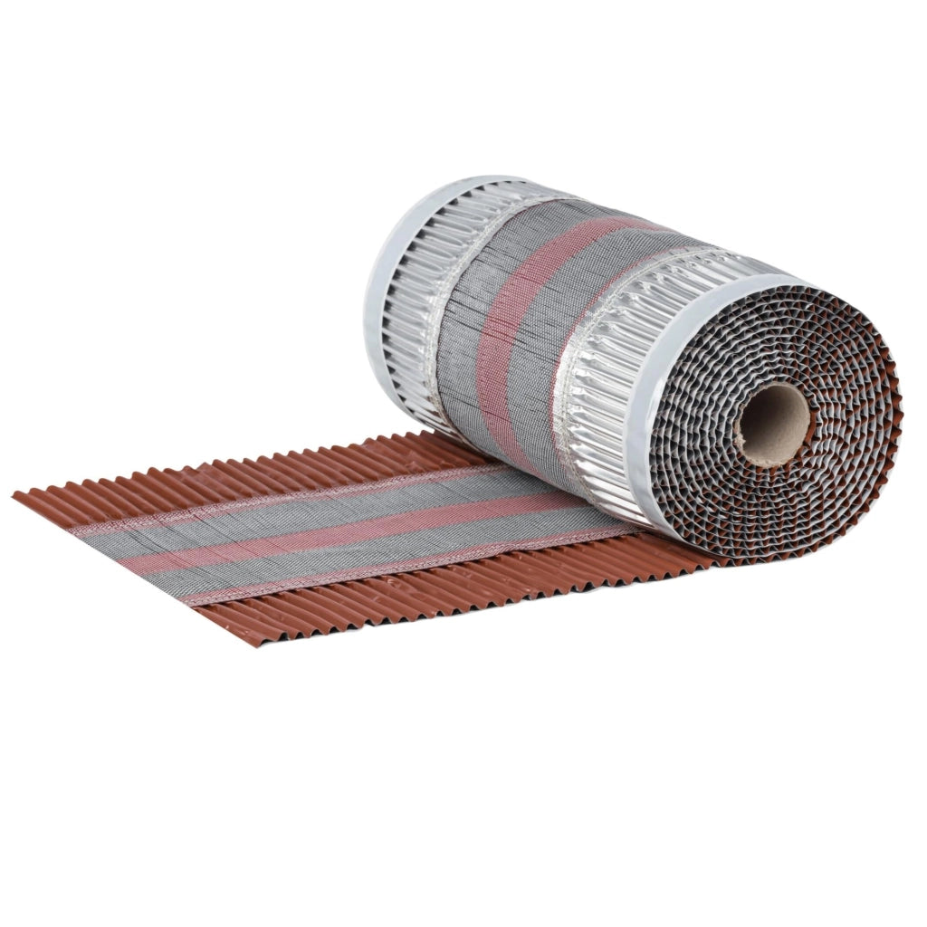 Sottocolmo Universale Top con Fascia in PP Bandelle Laterali Plissettate in Alluminio, Rotolo da 20Metri con Adesivo da 200 mm