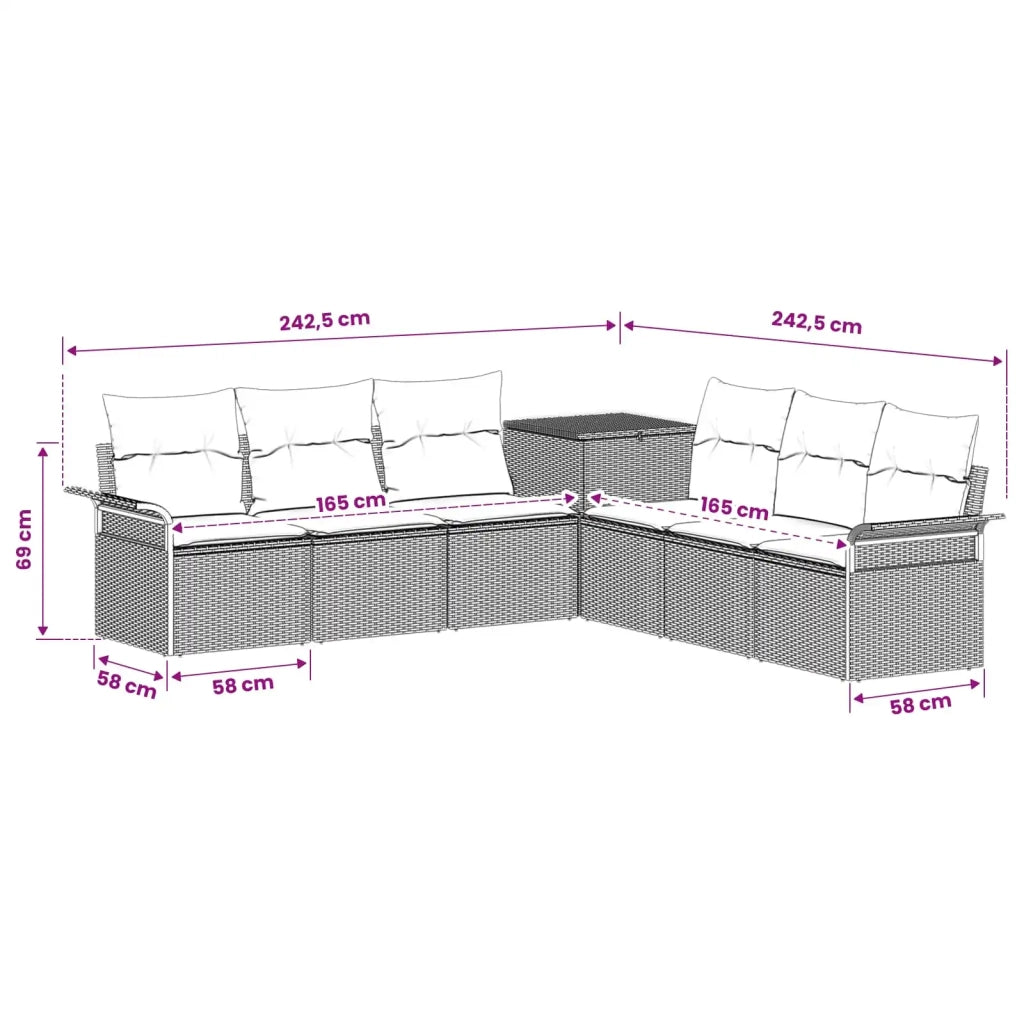 Set di divani 7 pz Grigio e Grigio Scuro 3448664
