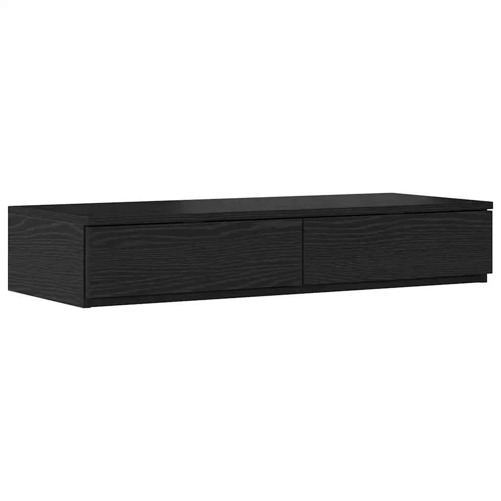 Struttura letto con contenitore con cassetto Rovere Nero 90 cm 3335606