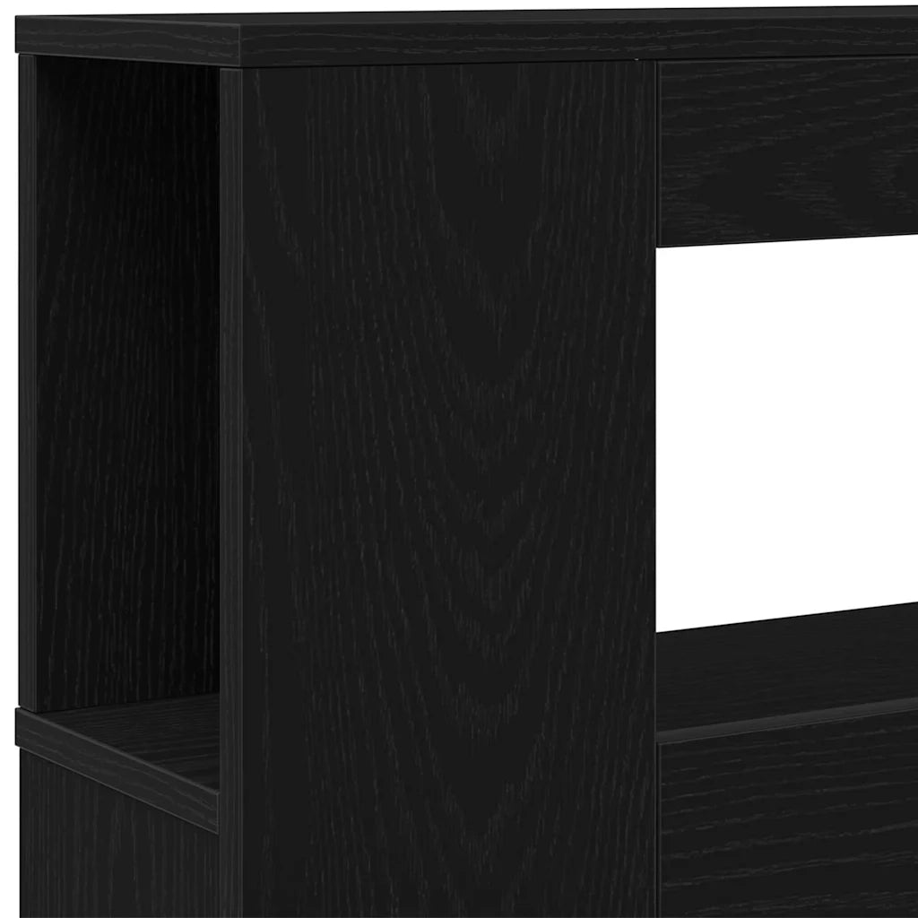 Testiera | Testata LED con strisce LED Rovere Nero 140 x 18,5 x 103,5 cm