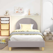 Struttura letto bambini con testata-Giroletto per bambini Grigio Chiaro 80 x 200 cm 801914