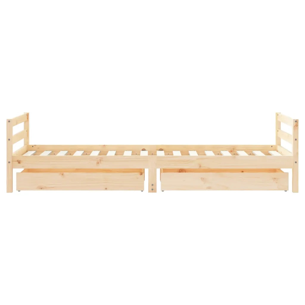 Giroletto Bambini con Cassetti-Struttura Letto Bambini 80x200 cm Legno Massello di Pino 648772