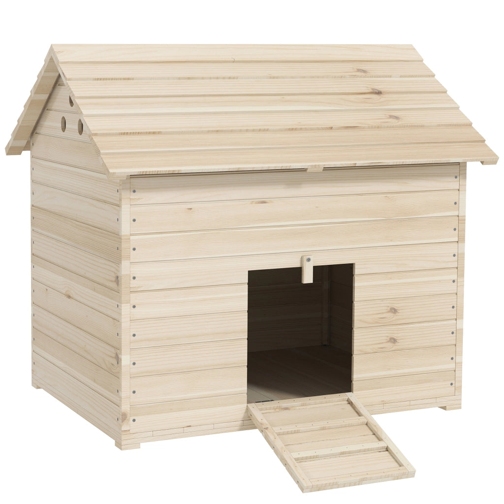 Casetta per anatre con tetto apribile ¨C Xylo ¨C Legno massello di abete, 100x82,5x91 cm