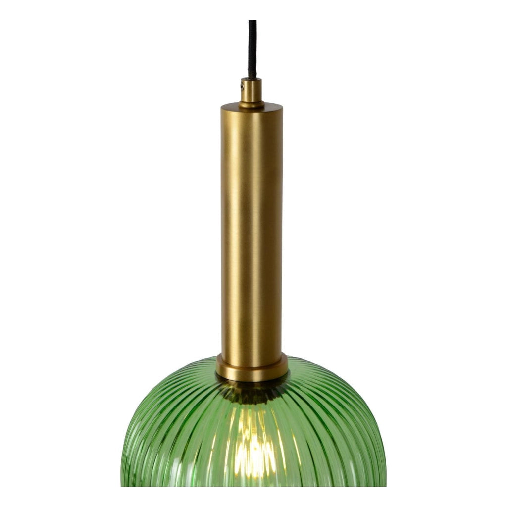 Lampada a sospensione Lucide Maloto verde oro Ø20 E27
