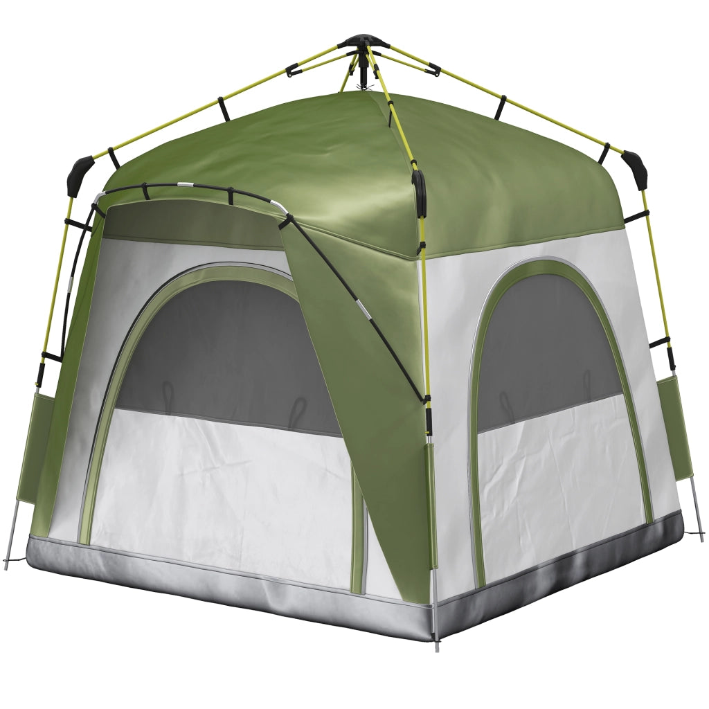 Tenda da giardino pop-up automatica ¨C Minimal ¨C Verde e grigio 240x240x199 cm
