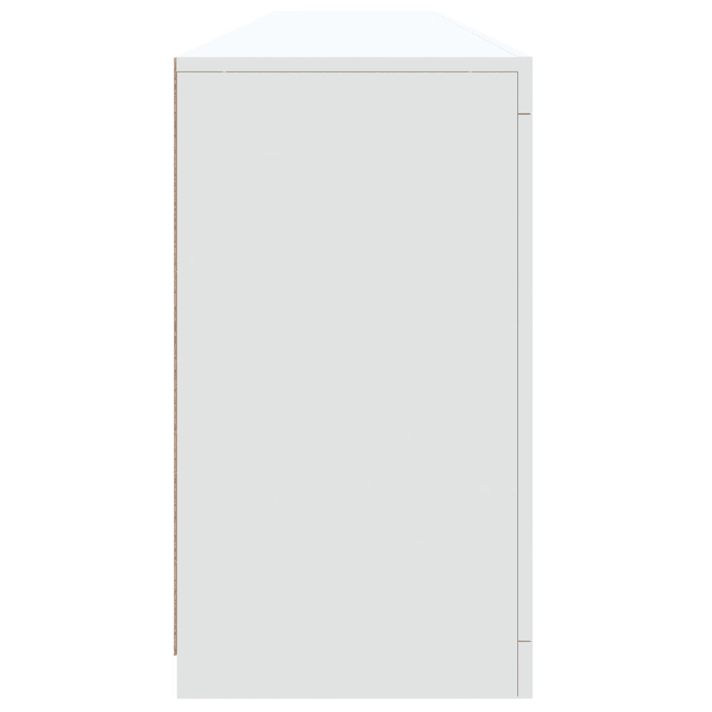Credenza con Luci LED Bianca 202x37x67 cm 3209009