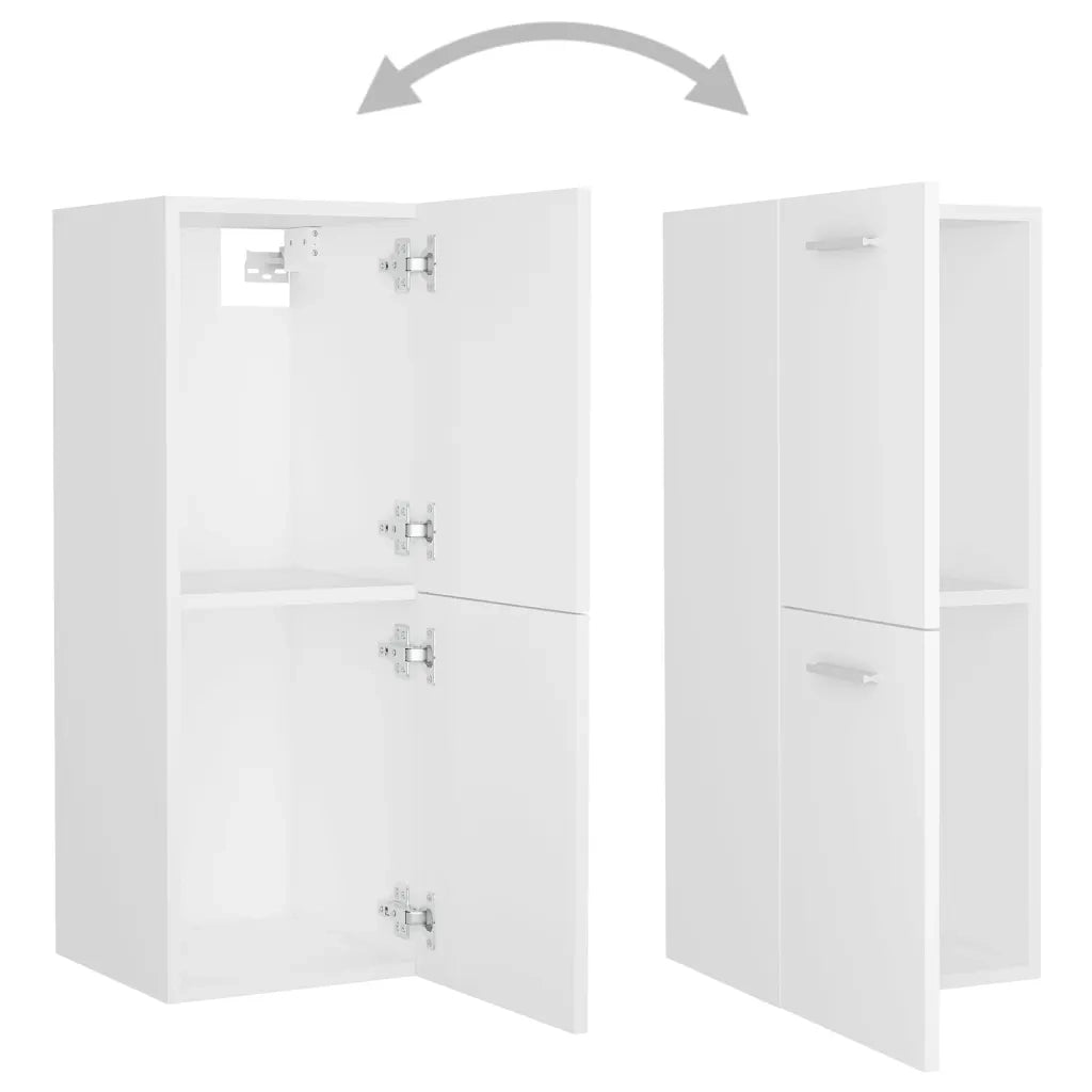 Set Mobili da Bagno | Armadio da bagno Bianco in Legno Multistrato