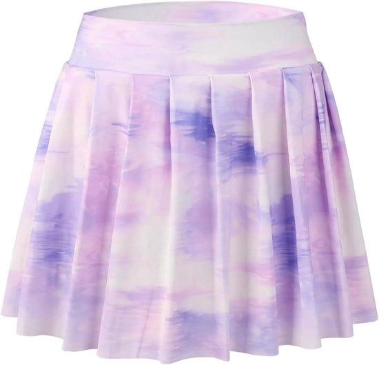 Pantaloni a giro con tasche e leggins interni, colore viola, taglia M (6-7 anni) - Ideale pantaloncino per pattinatori e uniforme scolastica, adatto a golfskorts - 110-120 cm - Minipantaloni con design elegante