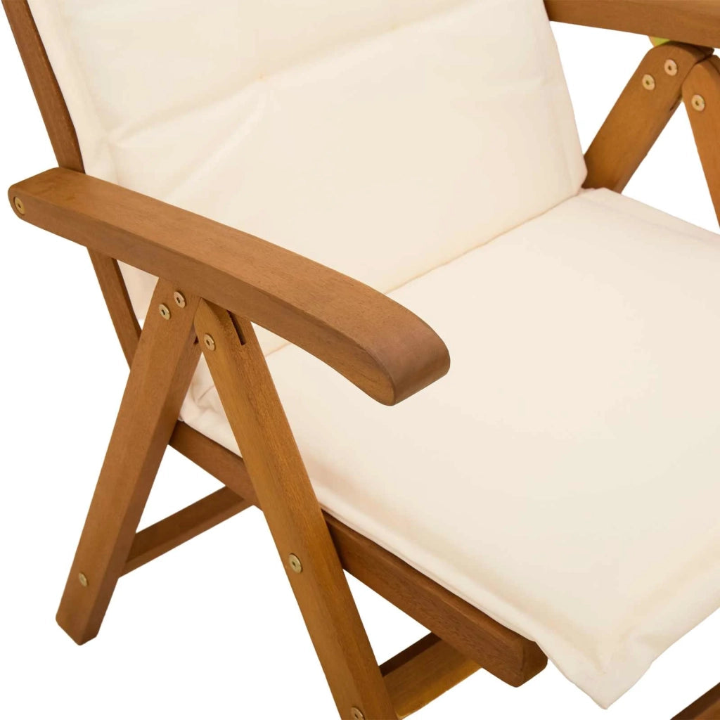 Set da pranzo da esterno con ombrellone 6 pz Bianco Crema 3438534