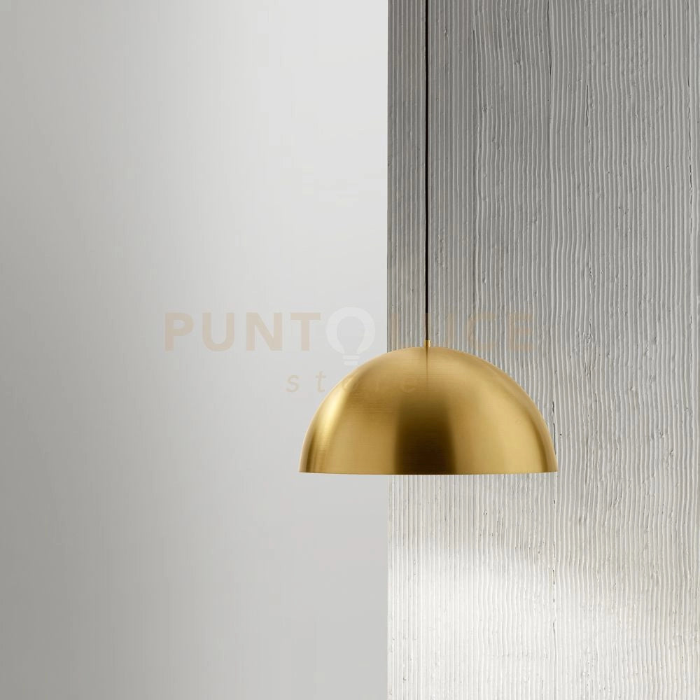 BONELLA S/P - LAMPADARIO A SOSPENSIONE D.50CM 1 LUCE ATTACCO E27 IN ALLUMINIO COLORE OTTONE