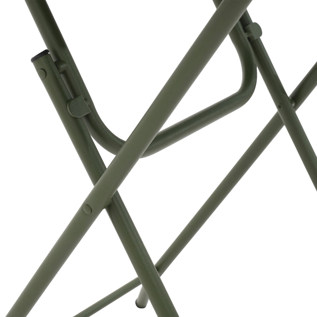 Set bistrot pieghevole da esterno in 3 pezzi set di mobili da giardino pieghevoli rivestiti a forma di e 2 sedie e 1 tavolo set di conversazione per patio esterno/interno impermeabile verde