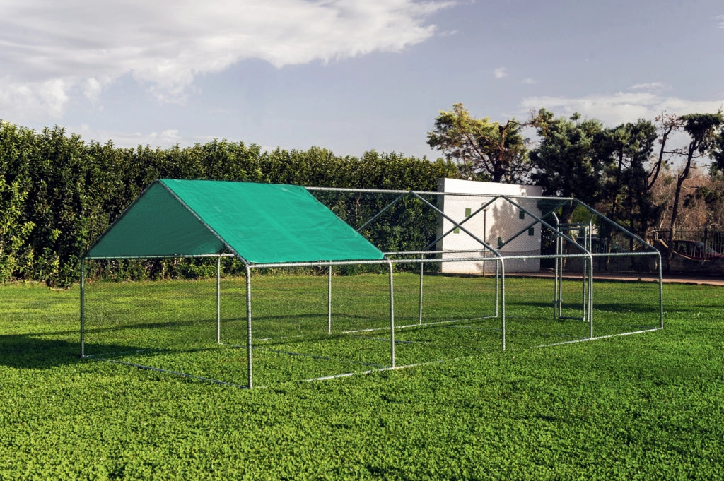 Gabbia per animali da esterno - Recinto per Polli 3 x 8m x 2m H - 24 mq