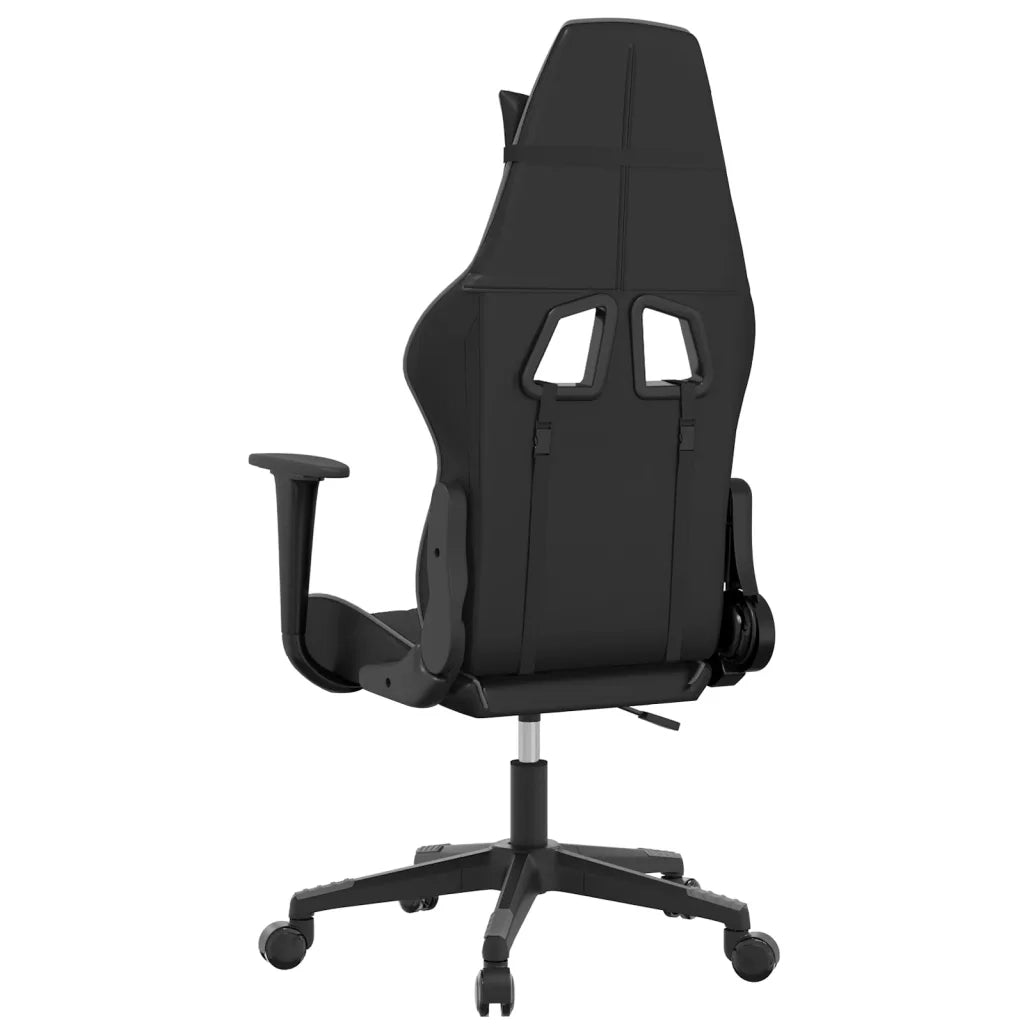 Sedia da Gaming Massaggiante Nero e Grigio in Similpelle 345515