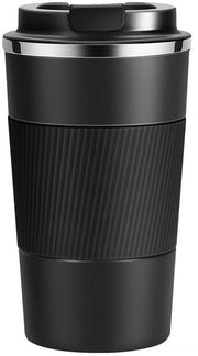Bicchiere da Caffè 380 ml - Acciaio Inossidabile - Imbottito - Bicchiere da Viaggio - Bicchiere Termico - Adatto per Bicchieri Porta Bicchiere