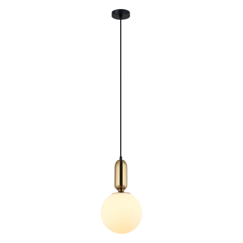 Sospensione minimal nera bronzo anticato sfera E27 Italux