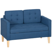 Divano 2 posti con contenitore e cuscini ¨C Minimal ¨C 117x62x78 cm blu